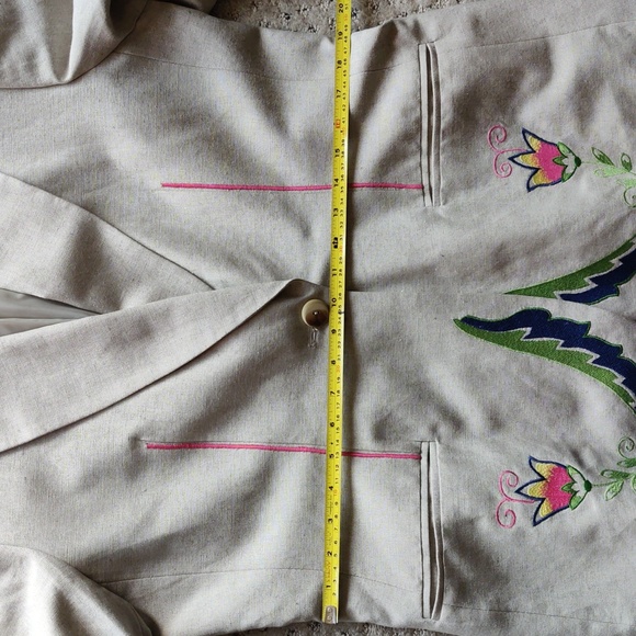 Harve Bernard NWOT linen embroidered skirt set size 12 - Picture 7 of 16